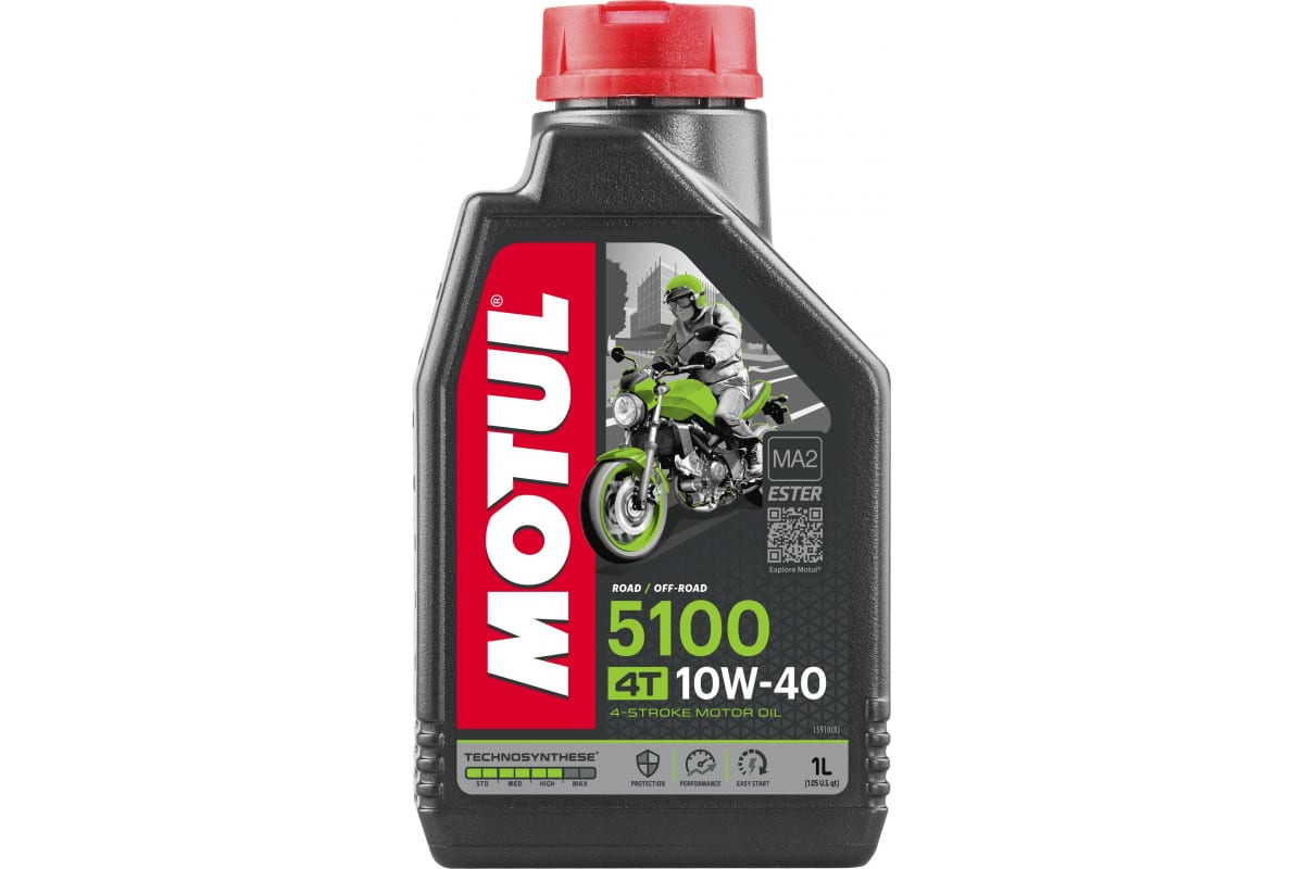 Моторное масло MOTUL 5100 4T 10w40 полусин 1л